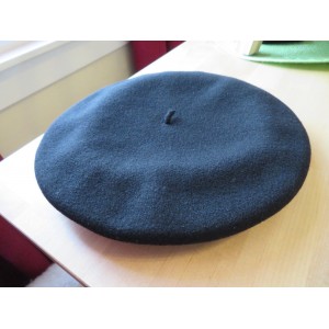 Hoquy French Wool 'Beret De Luxe' Made in France Unisex Black Size 6 NICE  eb-26597752